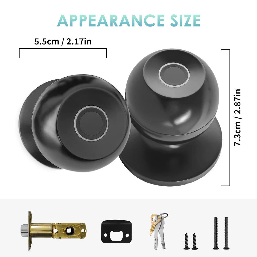ElevateGear™ Pro Fingerprint Smart Door Knob - Keyless Entry Biometric Lock