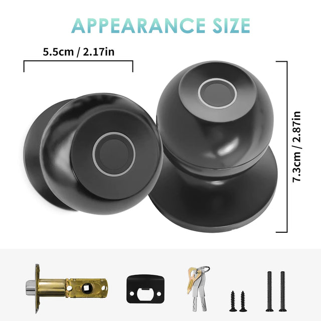 ElevateGear™ Pro Fingerprint Smart Door Knob - Keyless Entry Biometric Lock