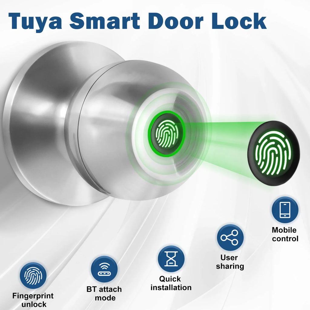 ElevateGear™ Pro Fingerprint Smart Door Knob - Keyless Entry Biometric Lock