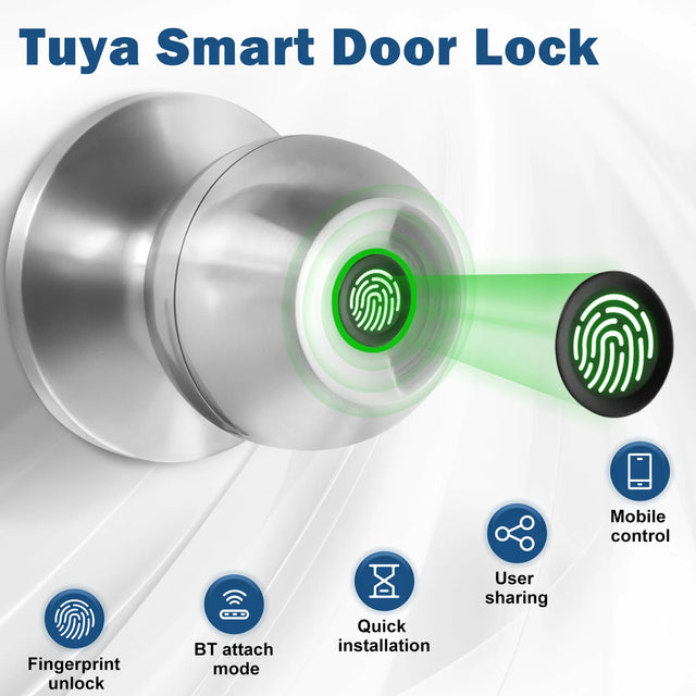 ElevateGear™ Pro Fingerprint Smart Door Knob - Keyless Entry Biometric Lock
