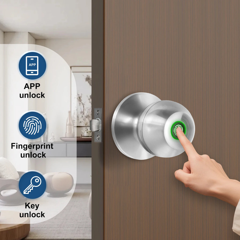 ElevateGear™ Pro Fingerprint Smart Door Knob - Keyless Entry Biometric Lock